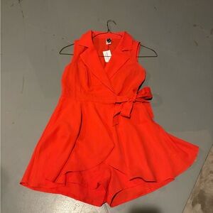 Windsor Vibrant Red Sleeveless comfortable Romper